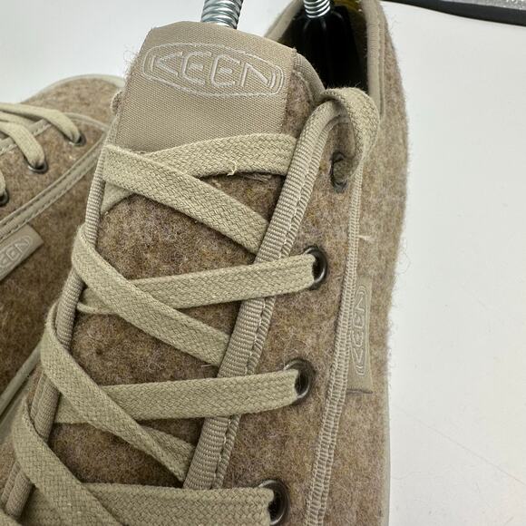 KEEN Elsa Lite Taupe Birch Felt Luft Insole Lace Up Casual Shoe Womens Size 10 - Picture 3 of 14
